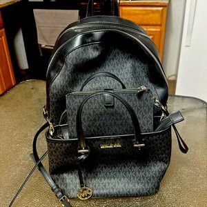 Michael Kors, backpack, matching Crossbody and matching wallet. Barely used